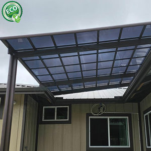 Vente d'usine de fabrication Foshan avec une charge de neige élevée et de pluie abri d'auto en porte-à-faux à cadre en aluminium bon marché - Product Image 1