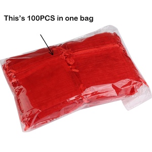 Pochette en <span class=keywords><strong>Organza</strong></span> 9x12cm, 24 Couleurs, avec Cordon de Serrage, Personnalisable avec Logo, pour Bijoux, Emballage Cadeau ou Maille - Product Image 6
