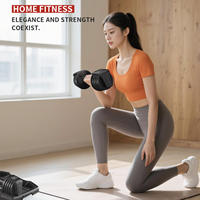 Haltères réglables 25 lb / 12 kg pour entraînement complet du corps à domicile