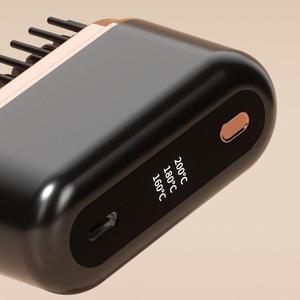 Taşınabilir Kablosuz Sıcak Tarak 2'si 1 Arada Saç Maşası ve Saç Düzleştirici Fırça Kablosuz Mini Hızlı Isınan Düzleştirici - Product Image 3