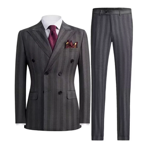 Completo <span class=keywords><strong>da</strong></span> Uomo Giallo a Righe Larghe, 2 Pezzi, Giacca e Pantaloni, Doppiopetto con Revers a Punta, Formale, <span class=keywords><strong>da</strong></span> <span class=keywords><strong>Cerimonia</strong></span>, per Sposo, Ballo di Fine Anno, Abito Personalizzato - Product Image 5