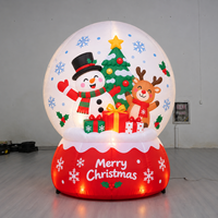 Globe de neige gonflable de Noël de 6 pieds avec éclairage LED, étanche, pour jardin, place publique, fête de Noël, décoration