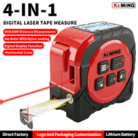 Ruban à mesurer numérique multifonctionnel 4-en-1, laser, projection de lignes croisées et affichage numérique, gain de temps