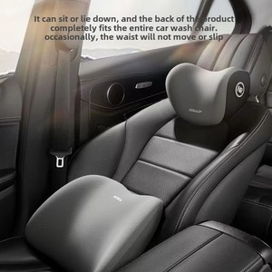 Gối tựa đầu xe hơi, hỗ trợ thắt lưng bằng mút nhớt, gối cổ bằng polyester, gối vai và đệm tựa lưng, đồ dùng cho nhà và xe hơi - Product Image 2