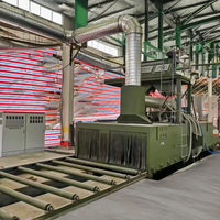 Máquina de granallado de paso de correa de rodillo de acero eléctrico con limpieza automática Motor de nueva condición Pulido de PLC