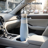 Termo Ecológico de Acero Inoxidable 304 de 500 ml, Botella Térmica Aislada de Doble Capa, Portátil, para Campismo y Senderismo al Aire Libre
