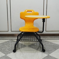 Chaise de formation universitaire chaise d'écriture de salle de classe meubles éducation chaise d'étudiant avec bloc-notes
