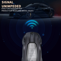 Housse de clé de voiture de luxe au design sportif, en alliage de zinc et silicone, protection anti-rayures, élégante, pour clé intelligente