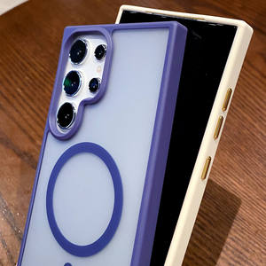 Funda de teléfono magnética de acrílico translúcido esmerilado brillante mate para Samsung Galaxy S24 Ultra S25 S23 <span class=keywords><strong>S22</strong></span> S21 funda trasera a prueba de golpes - Product Image 4