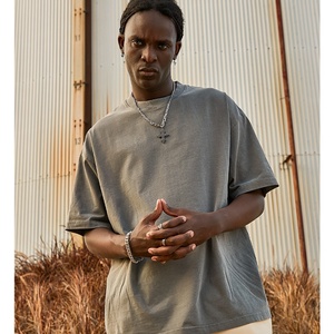 Fashion Luxury 230gsm Heavy Weight Drop Shoulder Loose Oversized Breathable Anti-Wrinkle Quick Dry Street Style <b>Tshirt</b> 100% - Product Image 3
