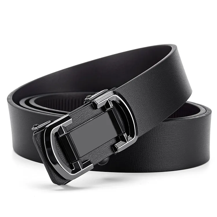 Chinese factory direct selling men's business automatic buckle belt High quality PU leather belt