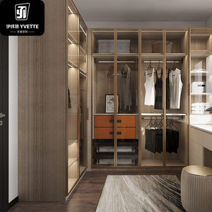 <span class=keywords><strong>Armario</strong></span> familiar moderno de madera YVT con estantes de almacenamiento, barra para colgar ropa <span class=keywords><strong>extensible</strong></span>, <span class=keywords><strong>armario</strong></span> de dormitorio de alta calidad - Product Image 5