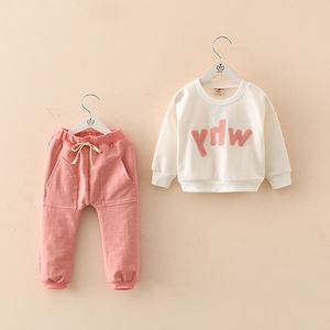 Ensemble de vêtements pour bébé fille : T-shirt à manches longues et pantalons de différents types, vente en gros en ligne - Product Image 3