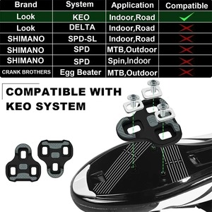 Usine vélo de route pédale <span class=keywords><strong>carbone</strong></span>/Nylon vélo autobloquant pédale roulement Clipless cyclisme taquet pédale pour pièces de vélo - Product Image 3