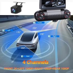 กล้องติดรถยนต์ 4 ช่องทาง ความละเอียด 2K หน้าจอ LCD 3 นิ้ว มุมมอง 360 องศา พร้อมกระจกมองหลัง ระบบ ADAS มองเห็นในเวลากลางคืน กล้อง 4 ตัว บันทึกการขับขี่ผ่าน WiFi - Product Image 4