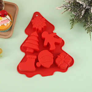 Ensemble de moules en silicone pour arbre de Noël, 3 pièces, moule à gâteau en mousse de qualité alimentaire pour desserts de fêtes - Product Image 3