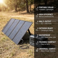 Panneau solaire portable noir de haute qualité à haute conversion, 200W, 1 panneau, enroulable, pour l'extérieur, haute production d'énergie