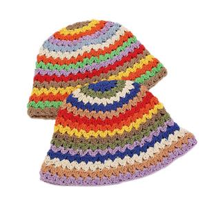 Sombreros de Pescador Tejidos y de Ganchillo con Diseño de Flores Huecas al por Mayor para Mujer - Product Image 2