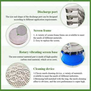 Equipo de tamizado de polvo de taza de harina de yuca rosa de maíz eléctrico más fino redondo máquina moldeadora de Metal - Product Image 4