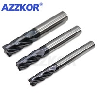 Fraise de dégrossissage d'angle en acier au tungstène avec revêtement en alliage HRC45 pour CNC, outil de fraisage pour machine