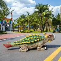 Ferngesteuerter Interaktiver Mechanischer Hund Animatronischer Laufender Baby-Dinosaurier-Roboter Ankylosaurus mit Bewegungen für den Park