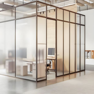 <span class=keywords><strong>Cloison</strong></span> en verre encadré Double vitrage Performance <span class=keywords><strong>acoustique</strong></span> Cadre en aluminium Verre trempé Bureau Séparateur de pièce Efficacité énergétique - Product Image 2