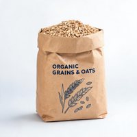 Servizio di Stampa Digitale Personalizzata su Carta per Sacchetti Piatti in Carta Kraft per Alimenti Biologici con Logo Personalizzato Basso MOQ