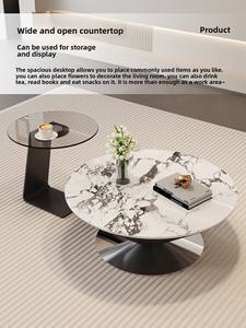 軽量高級高級高級高級コーヒーテーブルセットUFOスタイルフローティングロックプレートリビングルーム家庭用家具小アパート芸術 - Product Image 4