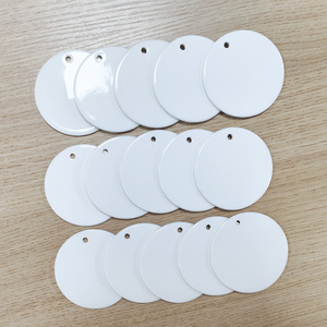 Ornement en céramique rond à sublimation Topjlh, 3 pouces, imprimable double face avec cordon doré, <span class=keywords><strong>photo</strong></span> personnalisée, logo, arbre <span class=keywords><strong>de</strong></span> Noël - Product Image 5