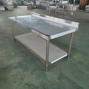 Table de service de buffet HiKitchen en acier inoxydable avec <span class=keywords><strong>quatre</strong></span> pieds, capacité de 10 L, surface polie et brillante - Product Image 6