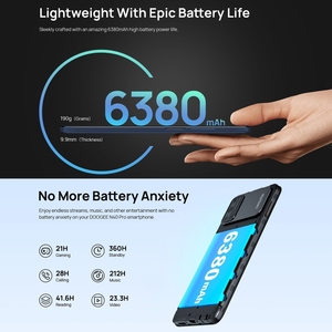 Téléphone portable <span class=keywords><strong>DOOGEE</strong></span> <span class=keywords><strong>N40</strong></span> <span class=keywords><strong>Pro</strong></span> Quad caméra arrière 6 go + 128 go, livraison le jour même - Product Image 4