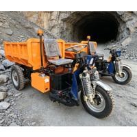 HuanSheng Camion benne hydraulique de 1,5 tonne (1500 kg) pour l'exploitation minière, Tricycle benne mini pour l'exploitation souterraine à vendre
