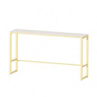 Table et chaises de bar minimalistes en métal, petite table et chaises de café pour famille, comptoir de bar nordique en marbre blanc moderne