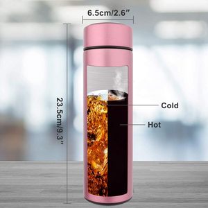 Bouteille d'eau intelligente à double paroi en acier inoxydable de 16 oz, avec affichage de la température LCD, personnalisable – Meilleure vente - Product Image 3