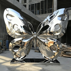 Scultura Moderna in Acciaio Inossidabile a Forma di <span class=keywords><strong>Capezzolo</strong></span> per Giardino a Tema Farfalle - Product Image 4