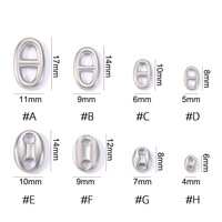 50 Pcs/lot acier inoxydable cochon nez breloque pendentif connecteurs bracelet à bricoler soi-même collier fabrication de bijoux résultats accessoires en gros