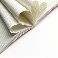 Cuaderno Escolar 210 x 139 mm con Cuadrícula, Encuadernado con Pegamento, Libro de Escritura para Estudiantes con Cubierta Impresa para Indonesia