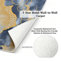 Kommerzielle Projektausstattung Wand-zu-Wand Polyester-Teppich Geräuscharm Pflegeleicht Individuelles Muster für Innenraumgestaltung Unternehmen