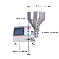 Machine de remplissage semi-automatique COURM pour liquides à haute viscosité : adhésifs, peintures, gelées, jus de grenade, bière, sauces piquantes, crèmes au chocolat