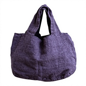 Women's Vertical Open Durable Water-Resistant Faux Leather <b>Tote</b> Bag Zipper Closure <b>Canvas</b> Lining Reversible Design Custom Cotton - Product Image 5