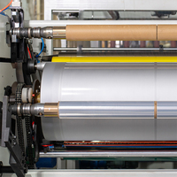 Machine automatique à double vis pour la fabrication de film étirable transparent en LDPE/HDPE, avec système de chargement automatique haute vitesse pour filaments/fils et papier