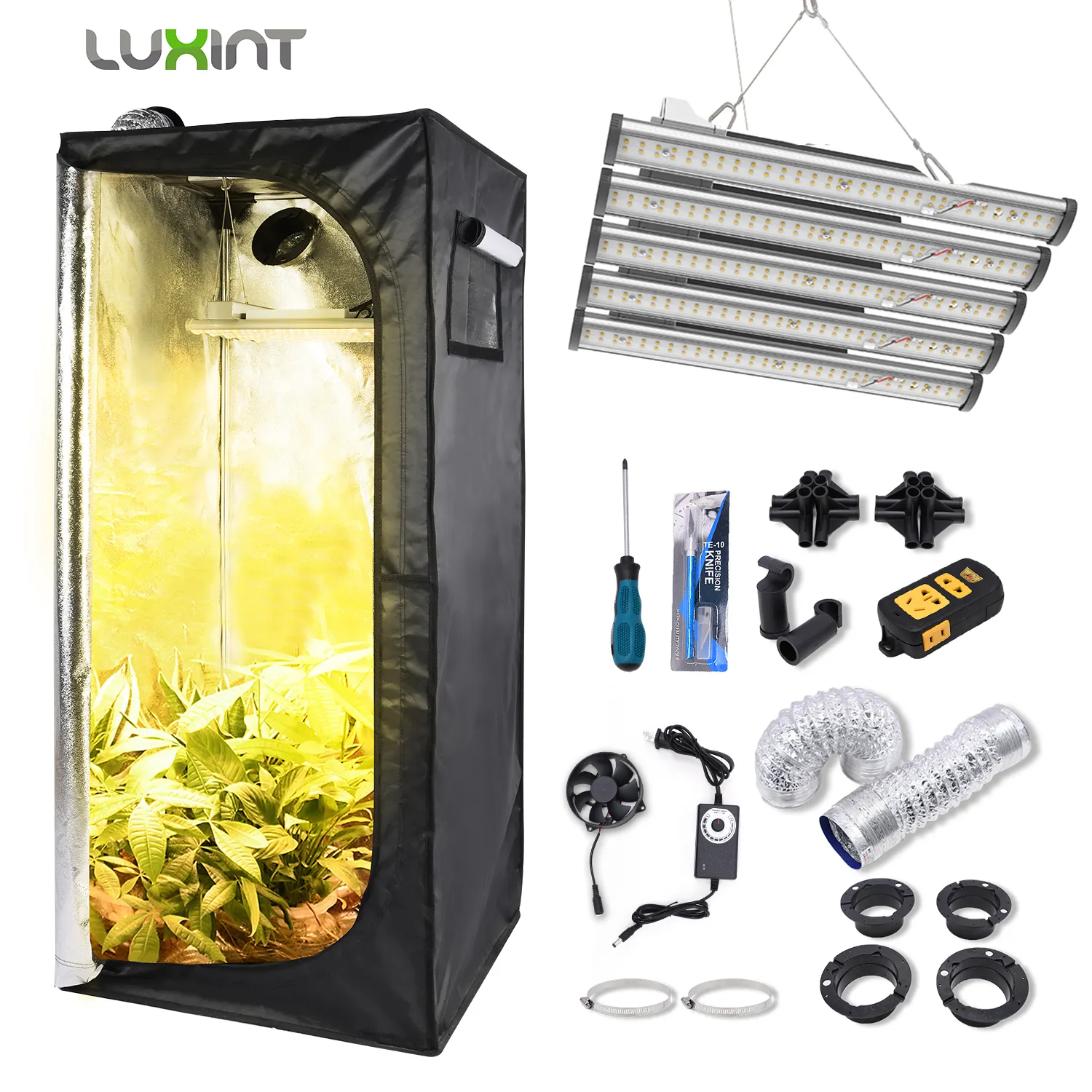 Luxint Goedkope Tuin Kas 60X60X140 2X2 3X3 Indoor Grow Tent Complete Kit