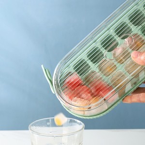 Ice Cube Tray Mint Green 24 Grids With Lid Food Grade For Home Use - Product Image 2