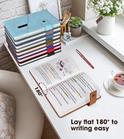 Carnet de notes A5 en cuir à couverture rigide, coffret cadeau d'affaires avec stylo, 100 pages de papier ligné épais pour l'école, les voyages et les affaires