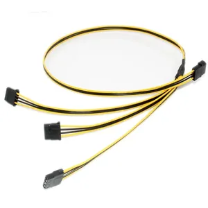 Angitu 1007 18awg molex/IDE Splitter Cables 4pin Molex 3Way Power Adapter Cable