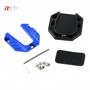 RSP Support de béquille latérale universel pour <span class=keywords><strong>moto</strong></span> en alliage d'aluminium CNC, plaque d'agrandissement antidérapante, pour rénovation/amélioration - Product Image 4