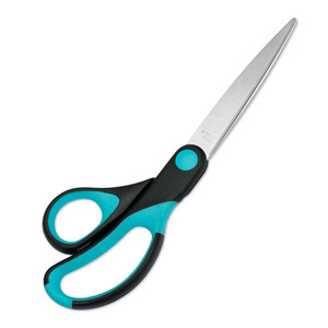 Office Scissors Stainless Steel Straight Head Black And Green Home Use Paper Cutting Fabric Art Scissors - Product Image 3