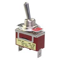 Interrupteur à bascule métallique complet M12*0.75 SPST SPDT DPDT marche/arrêt momentané ou à enclenchement, pour montage sur panneau