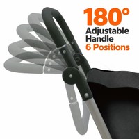 Caddie de courses avec 180 compartiments °   Chariot de courses réutilisable avec poignée réglable, roues pivotantes à l'avant et roues isolées à l'arrière