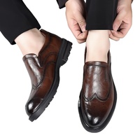 Chaussures habillées pour hommes Oxfords à enfiler en cuir polyvalent pain décontracté affaires formel Derby richelieu conception hauteur augmentant populaire